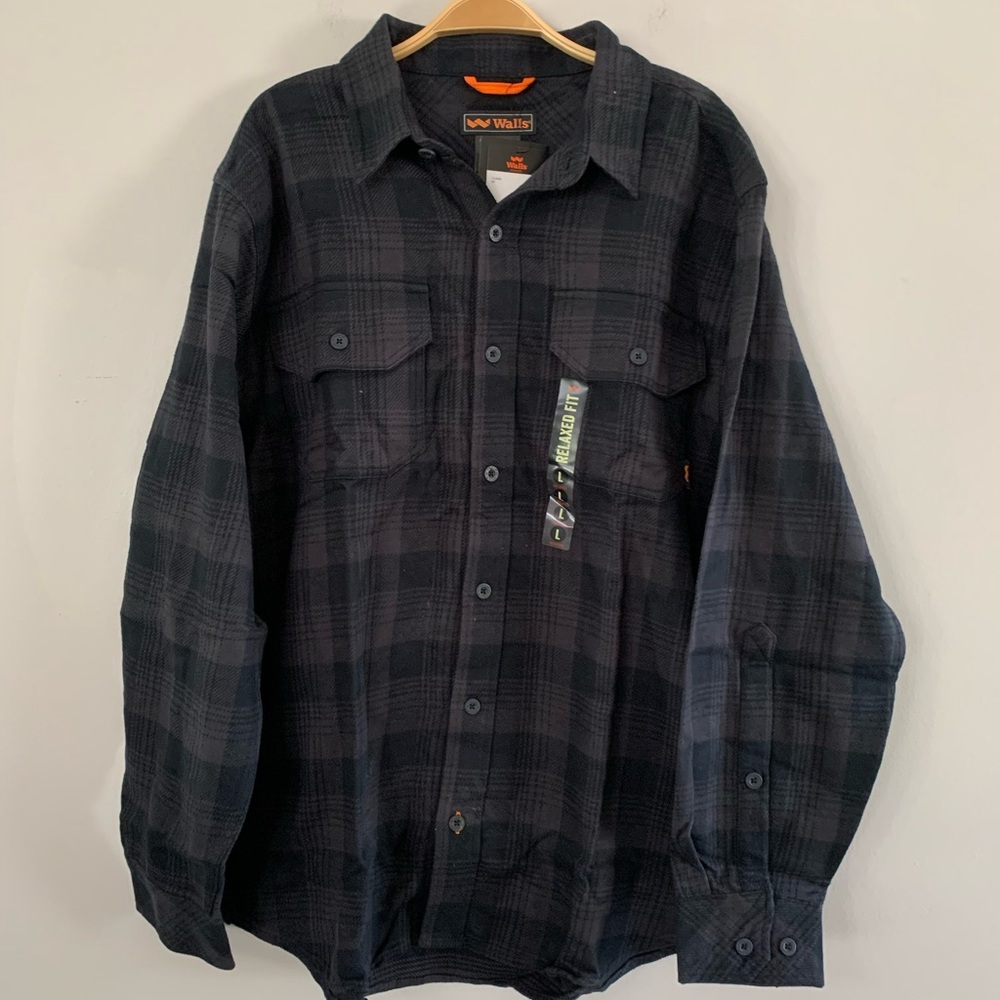 NEW WALLS PLAID SHIRT MENS SIZE:L